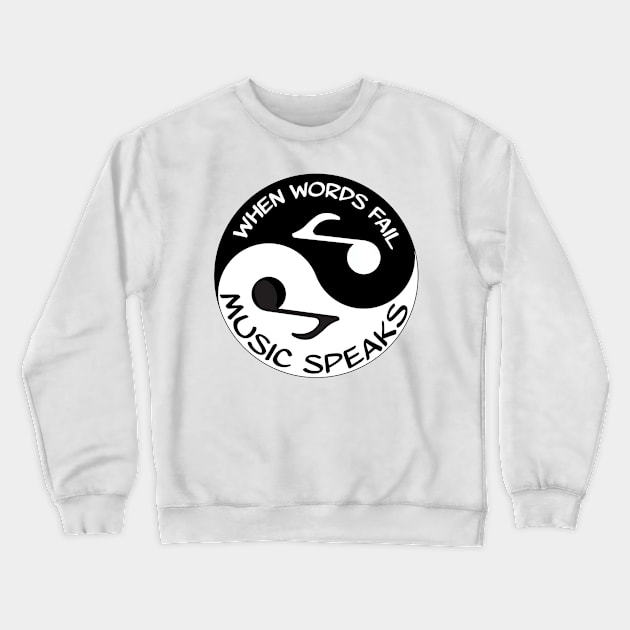 yin yang music Crewneck Sweatshirt by WordFandom